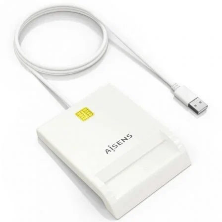 Aisens Lector de Tarjeta Inteligente DNI ASCR-SN07-W Blanco